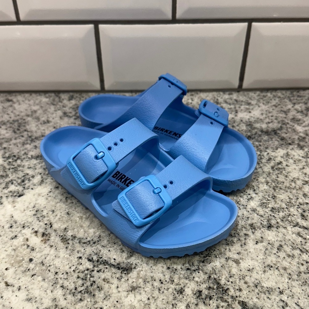 Birkenstock Kids 26/8 Arizona EVA Sandals Blue Waterproof Slide Buckle Gorpcore